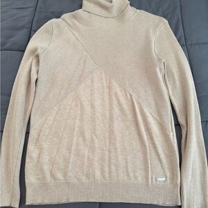 Calvin Klein Tan Knit Turtleneck